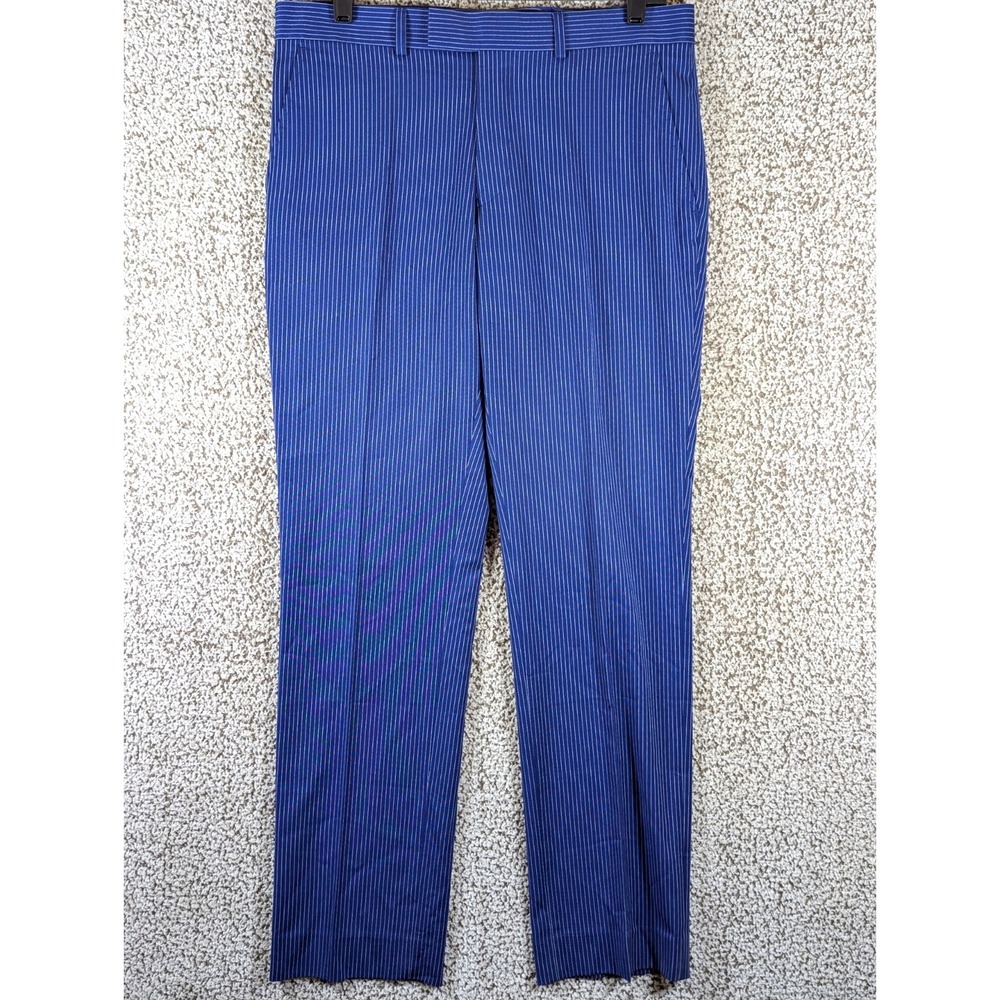 Nick Graham Pants Men's 32x32 Blue Pinstriped Performance Golf‎ Read Desc.